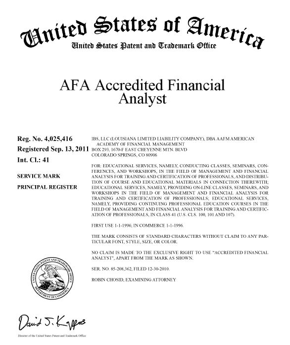 AFA trademark